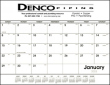 Promotional Desk Pad Calendar Black & White grid,  Size 22"x17" – Main Image – 2027