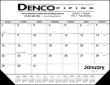 Black & White Desk Pad Calendar w/vinyl corners 22x17 – Main Image – 2027