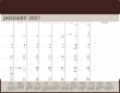 Desk Blotter Pad Calendar w Vinyl Header Top, Size 23"x17" – Main Image – 2027