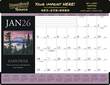 Motivations Promotional Desk Pad Calendar  w/ vinyl header, Size 23"x17" – Main Image – 2027