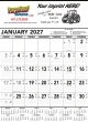 2027 Contractor Planner Calendar, Grey & Black, – Main Image – 2027