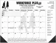 22x17 Desk Pad Calendar with Black Grid & 2 Imprint Areas – Main Image – 2027