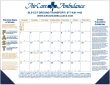 22x17 Desk Pad Calendar with Blue & Gold Grid & 3 Imprint Areas – Main Image – 2027