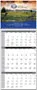Custom 3 Months-In-View 2 panel calendar with Week Numbers, 11x25.5 – Main Image – 2027