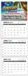 Custom 3-Month 4 panel wall calendar with week numbers, size 11x31.5 – Main Image – 2027