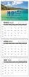Custom 3-Month wall calendar (4 Panel) with week numbers, size 14x39.5 – Main Image – 2027