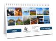 Custom Desk Tent Calendar size 8.5x5.5, Two Side Imprint, Spiral – Main Image – 2027