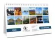 Custom Desk Tent Calendar size 8.5x5.5, Two Side Imprint, Spiral – Main Image – 2027