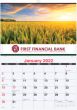 Single Photo Custom Wall Calendar size 17x24, Stitched Pad, Full-Color Imprint – Main Image – 2027