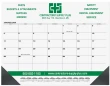 Desk Pad Calendar with Clean Black Large Grid, Product size 21.75x17 – Main Image – 2027