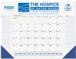 Desk Pad Calendar Blue & Gold Grids with Julian & Contractor Dates, 3 Imprint Areas – Main Image – 2027
