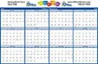 Horizontal Year‑In‑View Plastic‑Laminated Calendar – 37×24 – Full‑Color Imprint – Main Image – 2027