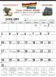 Contractor Wall Calendar w Full Color Ad Imprint, Black & White grid, Size 18"x24.5" – Main Image – 2027