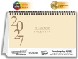JC‑706 Exotic Sport Cars Tent Desk Calendar – Custom Imprint, Gold Foil Option, 13‑Sheet Promotional Calendar – Main Image – 2027
