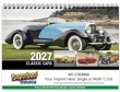 Classic Cars Value Desk Calendar – Main Image – 2027