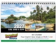 Beaches, Sun & Ocean Views Value Desk Calendar – Main Image – 2027