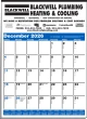 Large Contractor Calendar - Blue & Black Grid (19.5x27) – Main Image – 2027