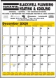 2027 Large Contractor Calendar w Black & Yellow Grid, 19.5x27 – Main Image – 2027