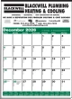Large Contractor Wall Calendar – Green & Black Grid (19.5" x 27") – Main Image – 2027