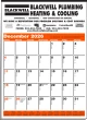 Large Contractor Calendar w Orange & Black Grid, 19.5x27 – Main Image – 2027