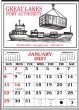 Memo Master Half Apron Calendar with 2-Color Red-Black Imprint 20.5x28.5 – Main Image – 2027