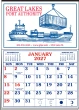 Memo Master Half Apron Calendar with 2-Color Red-Blue Imprint 20.5x28.5 – Main Image – 2027