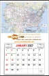 Large Full-Apron Calendar with U.S.A. Map and 12 Month Pad, Size 25x38 – Main Image – 2027