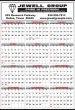 Full Year In View Calendar 19.5x28 Black & Red Grid – Main Image – 2027