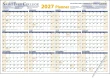 Horizontal Year-In-View Calendar w/Write-On/Wipe-Off Surface size 36x24 – Main Image – 2027