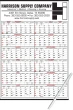 Mid Size Year In View Calendar, Write On/Wipe Off Surface 22x32, Black & Red Grid – Main Image – 2027