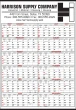 Mid Size Year In View Calendar 22x32 Black & Red Grid – Main Image – 2027