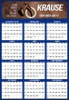 Large Custom Year-In-View Wall Calendar Full Color Imprint, 27x39, Tinned top and bottom – Main Image – 2027
