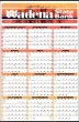 Custom Year-At-A-Glance Wall Calendar w Full Color Imprint, 25x38, Tinned – Main Image – 2027