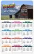 Laminated Plastic Year-In-View Calendar, Size 5.25x8.5 with Custom Full-Color Imprint Two Sides - 14 pt. – Main Image – 2027
