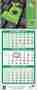 Commercial 3-Month View Calendar, 2 Panel, Drop Ad, Size 11x27.5 – Main Image – 2027