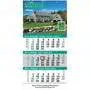 3-Month View Calendar 12x24.5, 2-Panels Construction, Tear Off Grid, B&W Drop Ad – Main Image – 2027