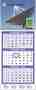 Three Month View 2 Panel Calendar with Week Numbers, 11x27.5 – Main Image – 2027