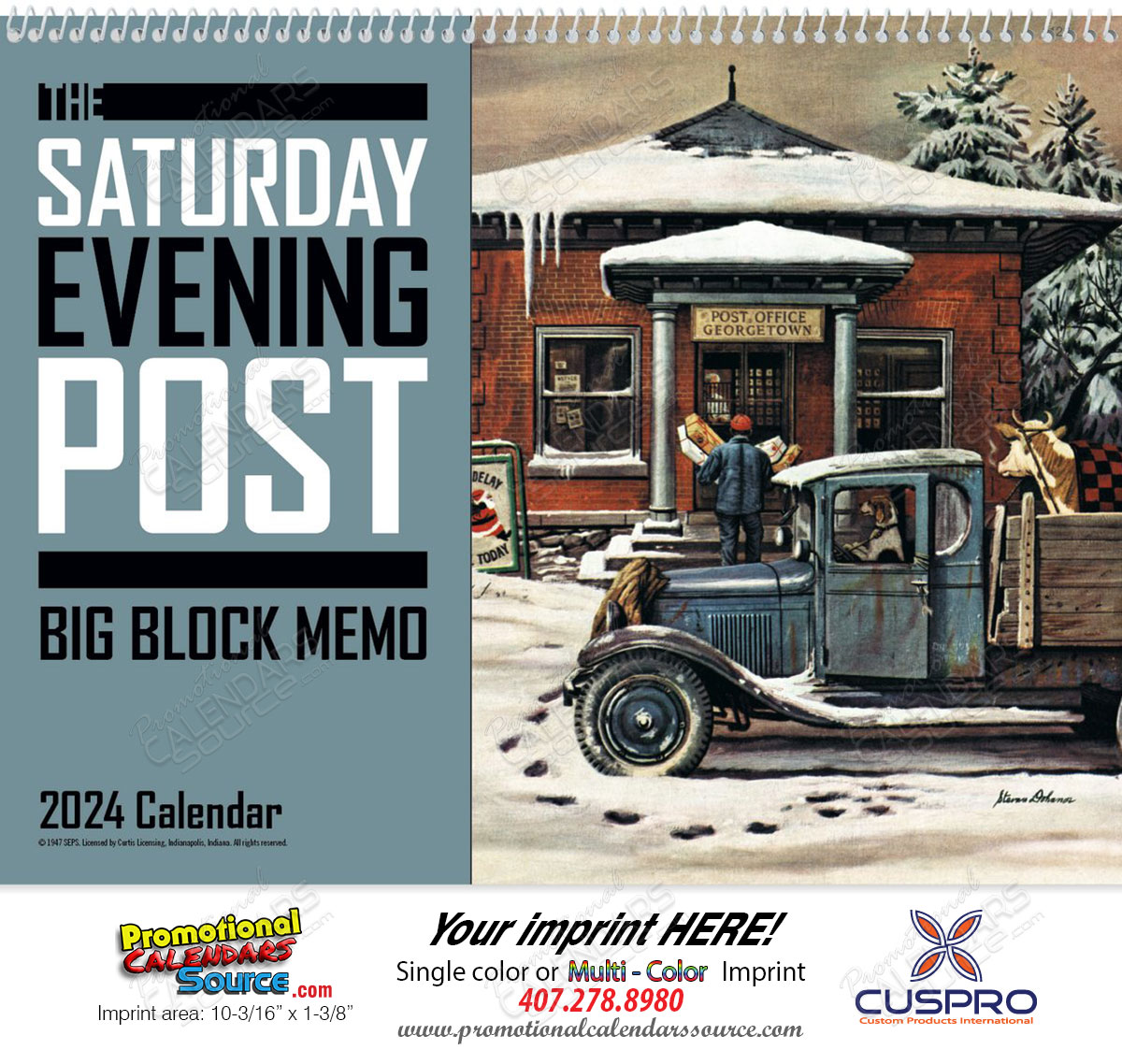 The Saturday Evening Post Big Memo Blocks Calendar