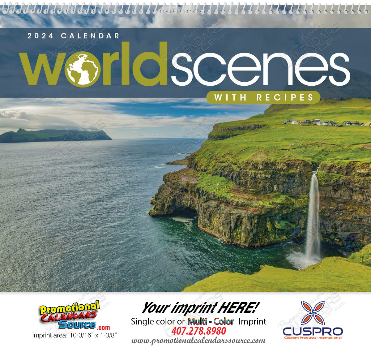 World Scenes with Recipe Promotional Calendar 