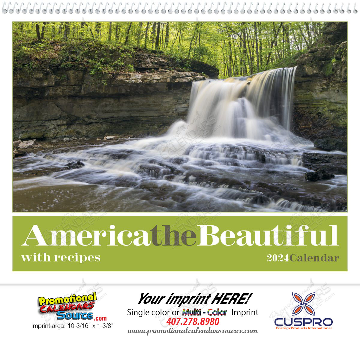America the Beautiful with Recipes Promotional Calendar 