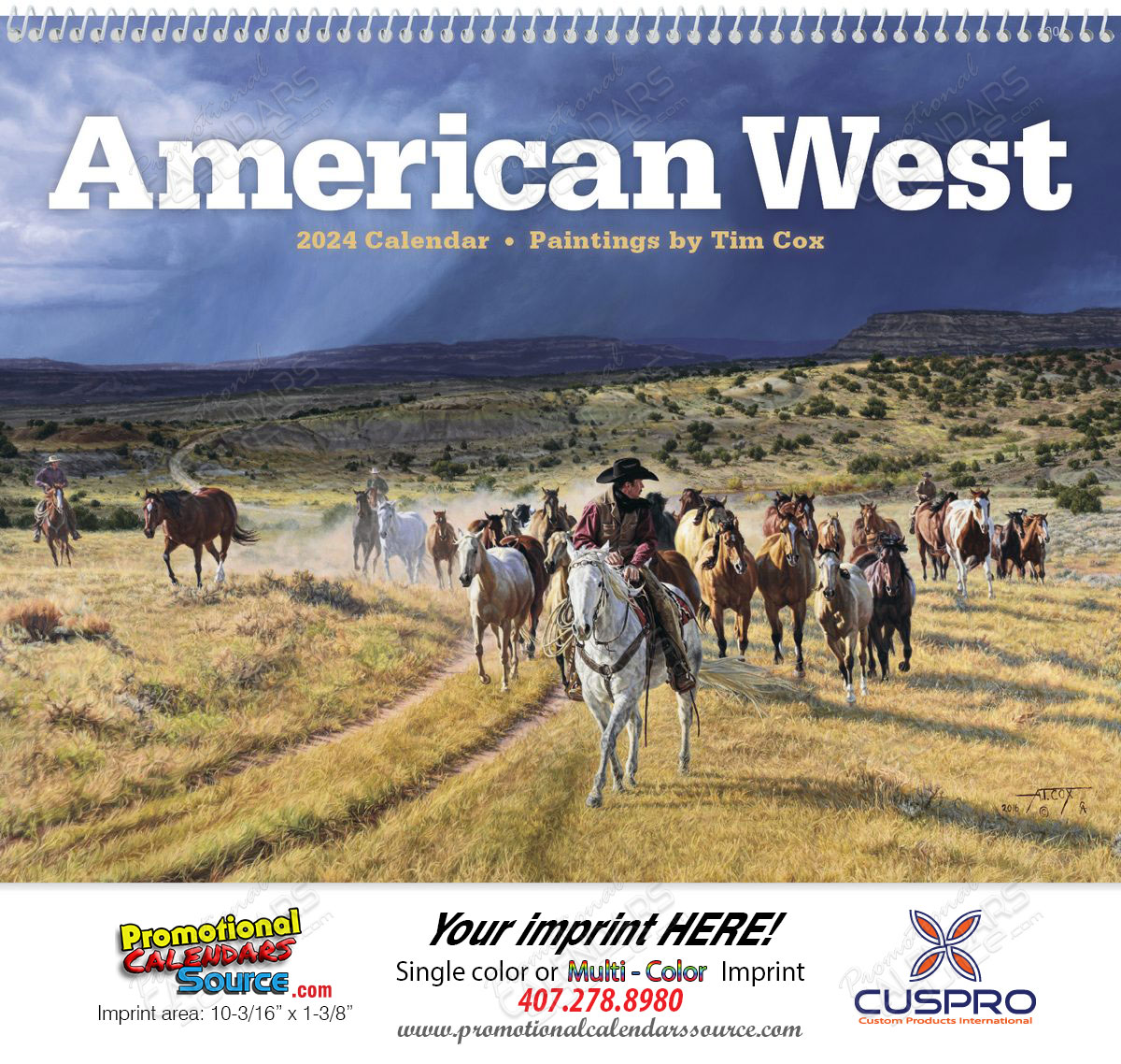 American West by Tim Cox Spiral Calendar