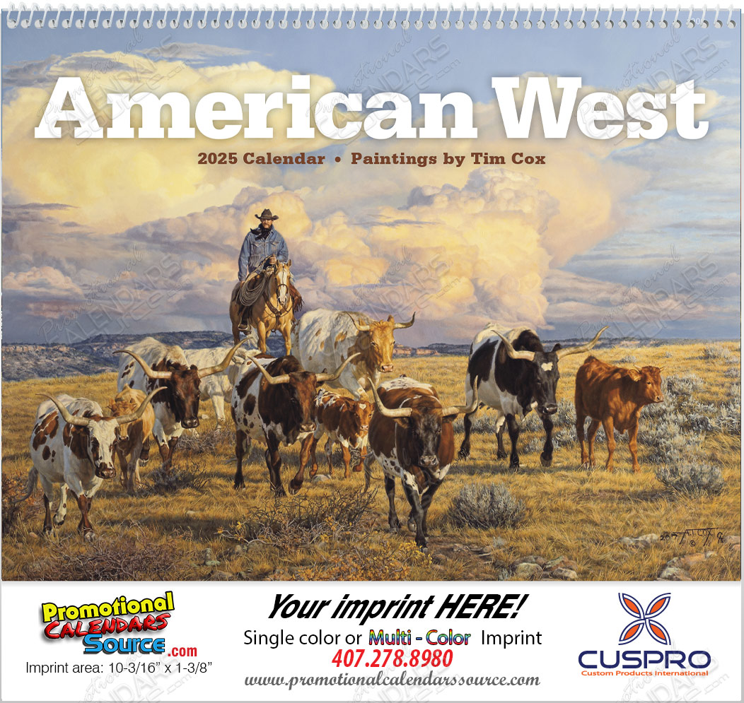 American West by Tim Cox Spiral Calendar