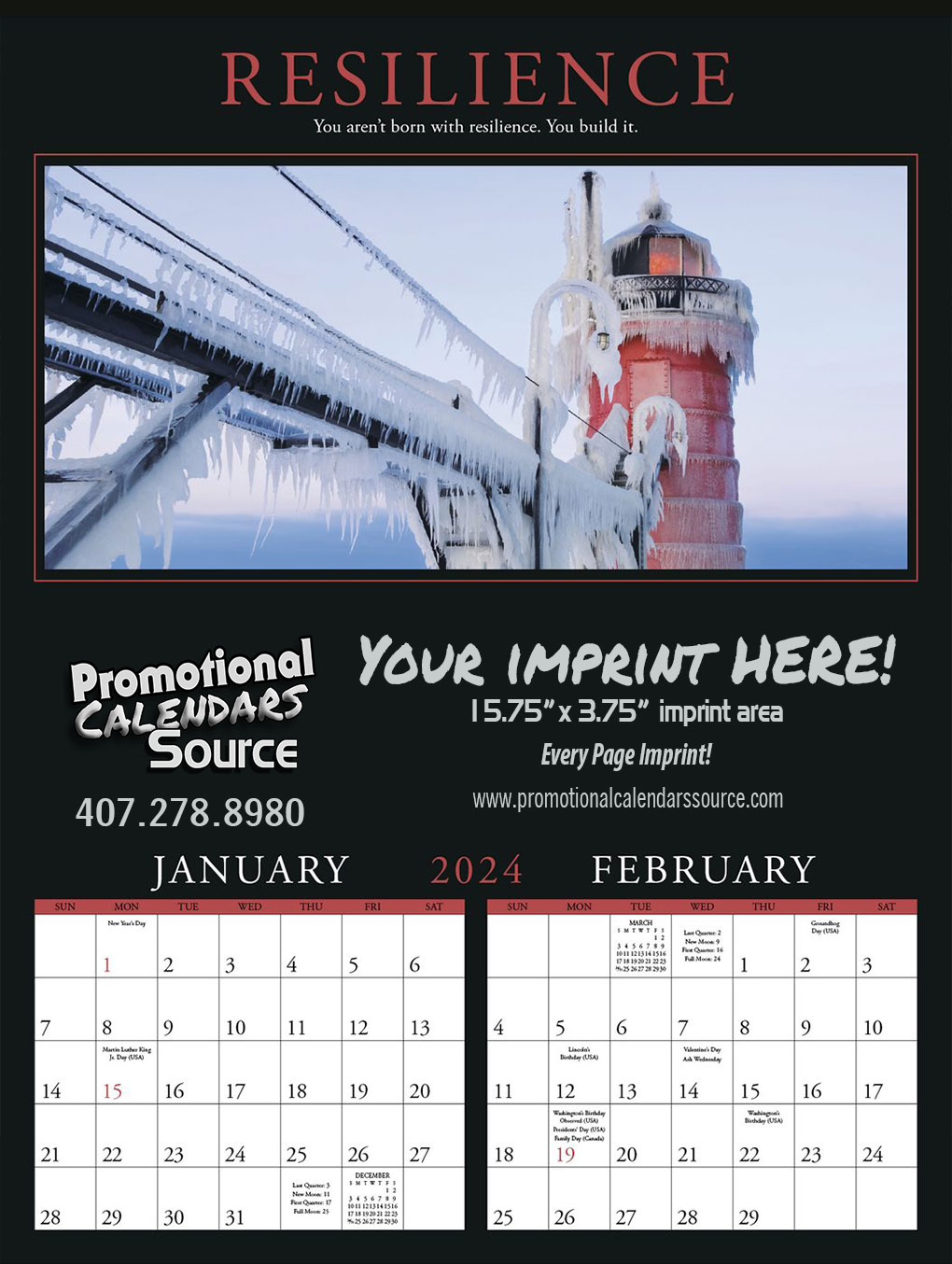 Motivations 2 Month View Commercial Calendar
