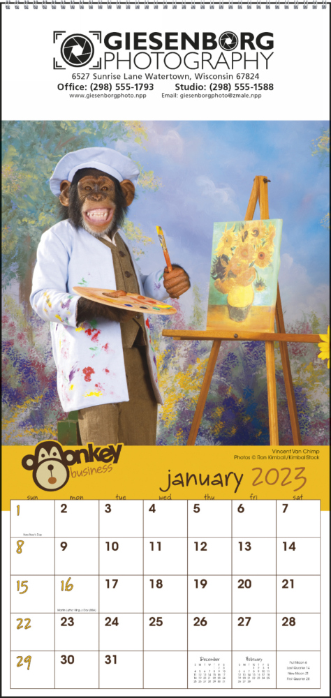 Monkey Business Promotional Calendar 