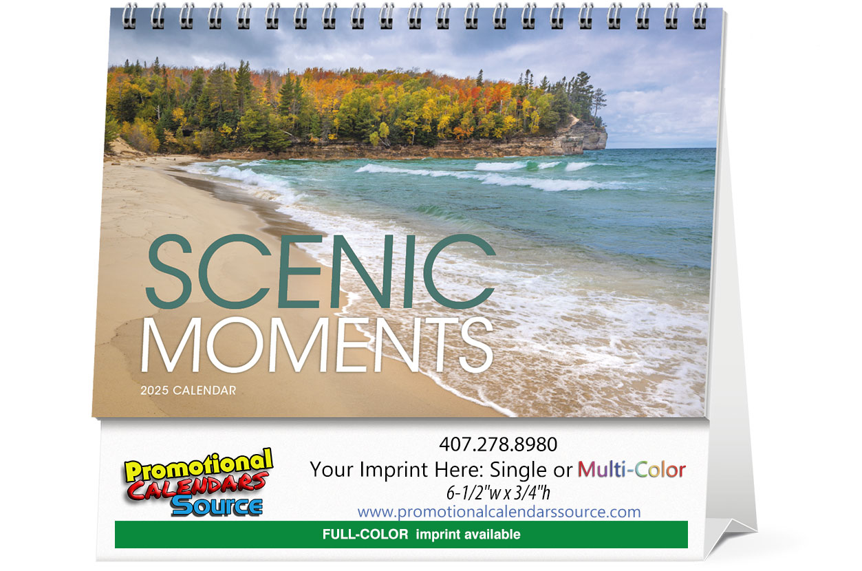 Scenic Moments Large Promotional Desk Calendar 