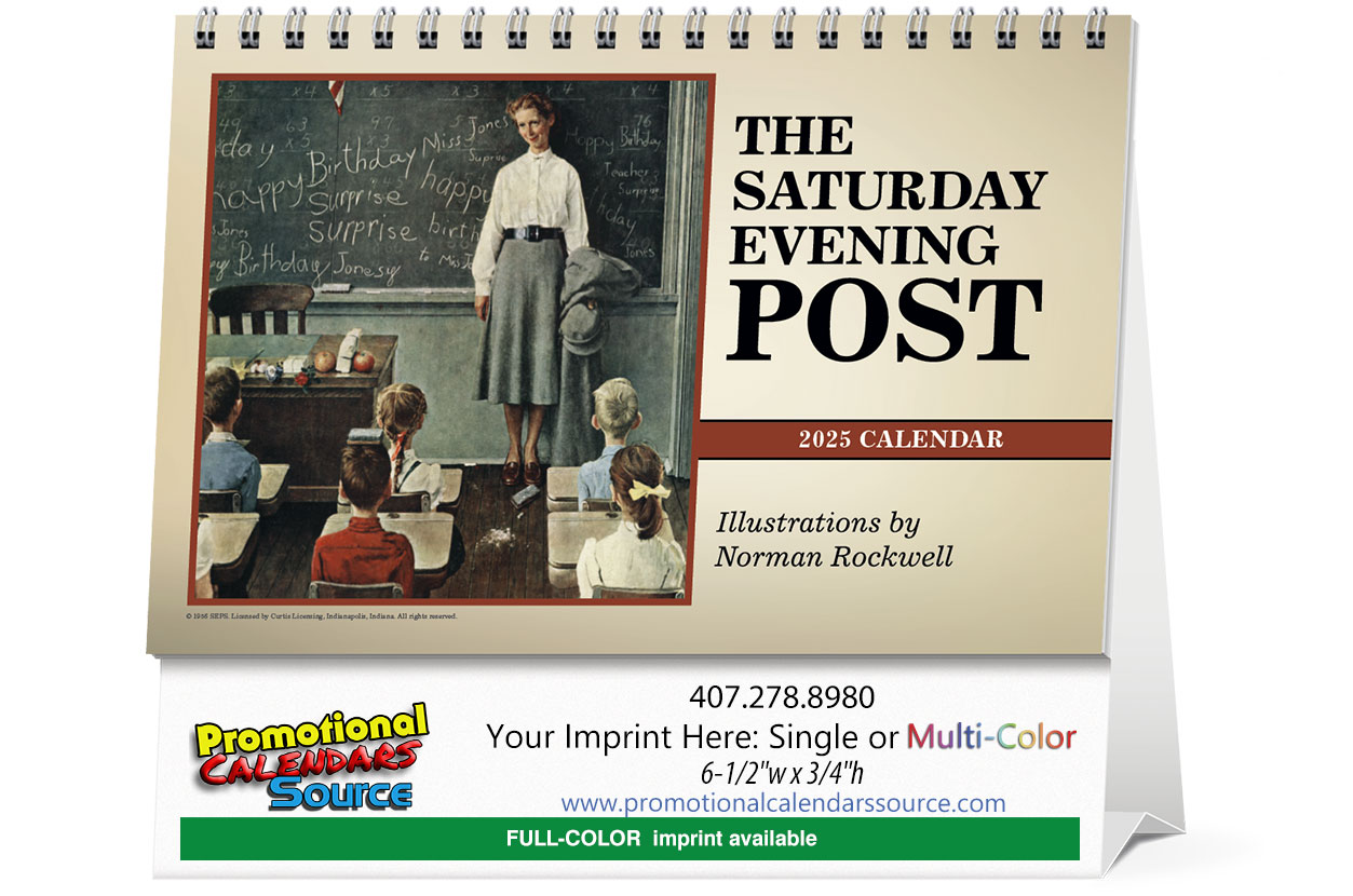 The Saturday Evening Post Large Promotional Desk Calendar 