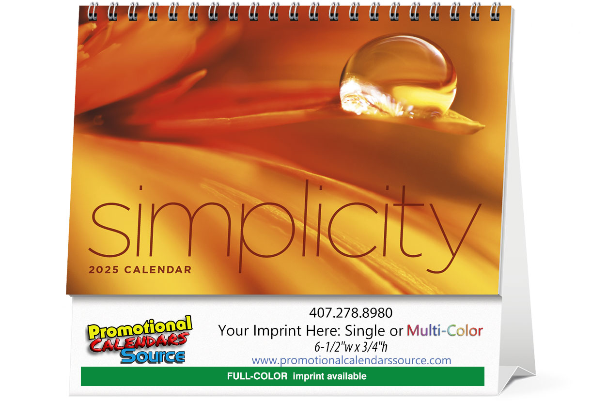 Simplicity Large Promotional Desk Calendar 