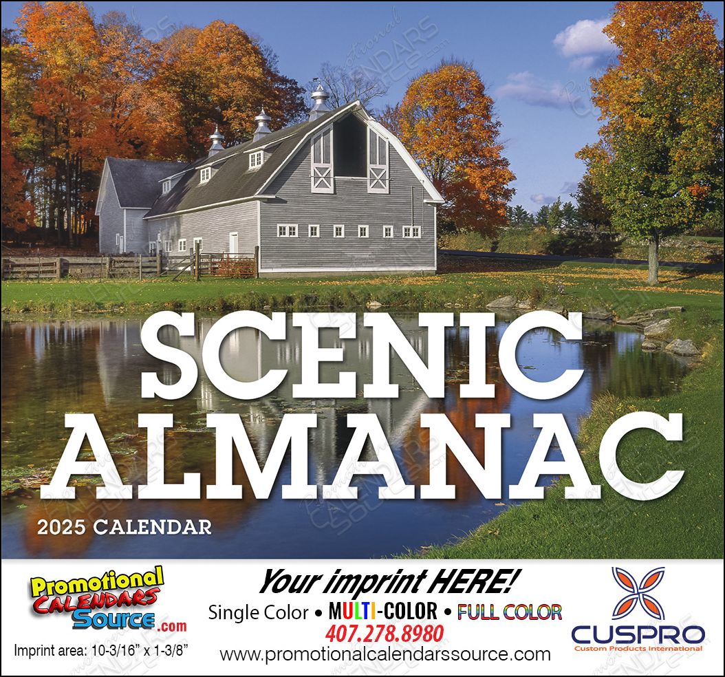 Scenic Almanac Promotional Calendar Size 10x19