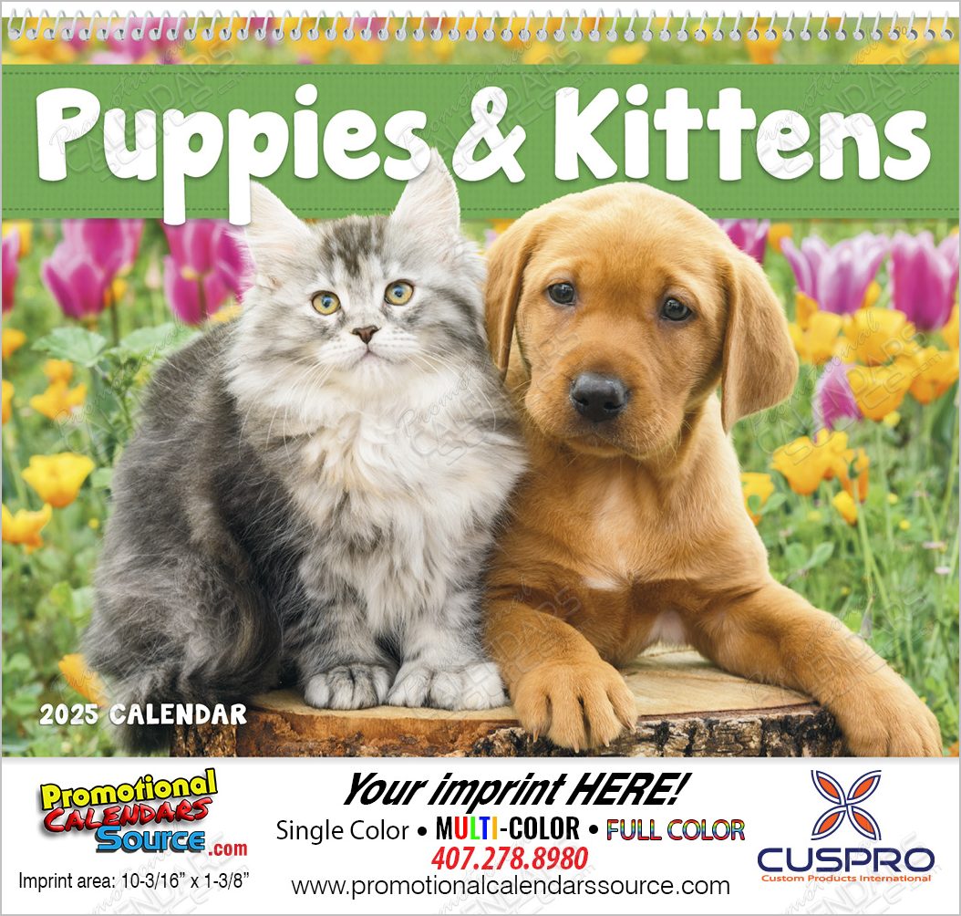 Puppies & Kittens Promotional Calendar,  Spiral