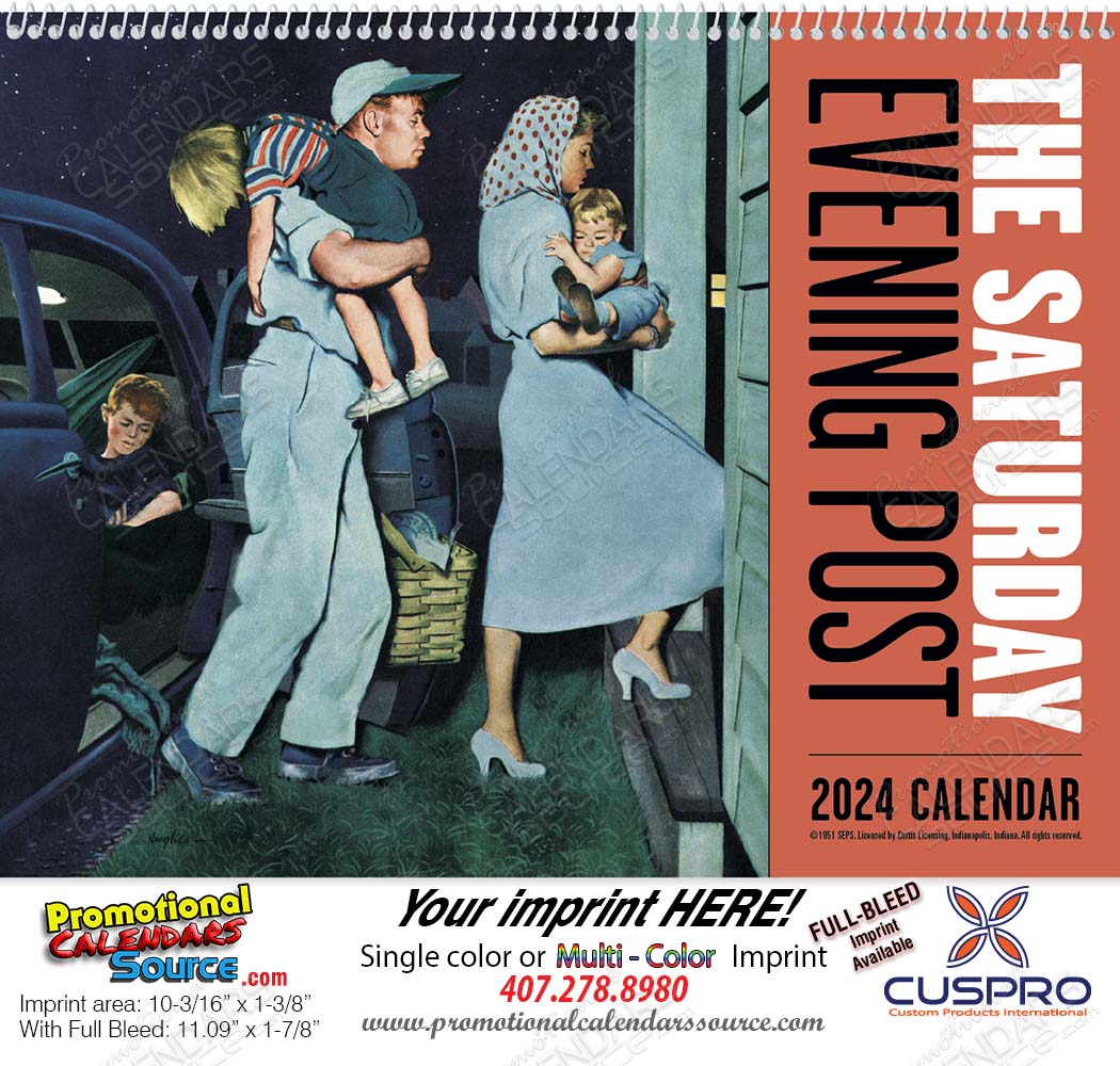The Saturday Evening Post Promotional Calendar  Spiral